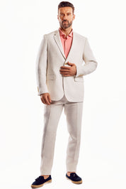 Mojito Reserve Men's Textured Linen Slub Weave Set