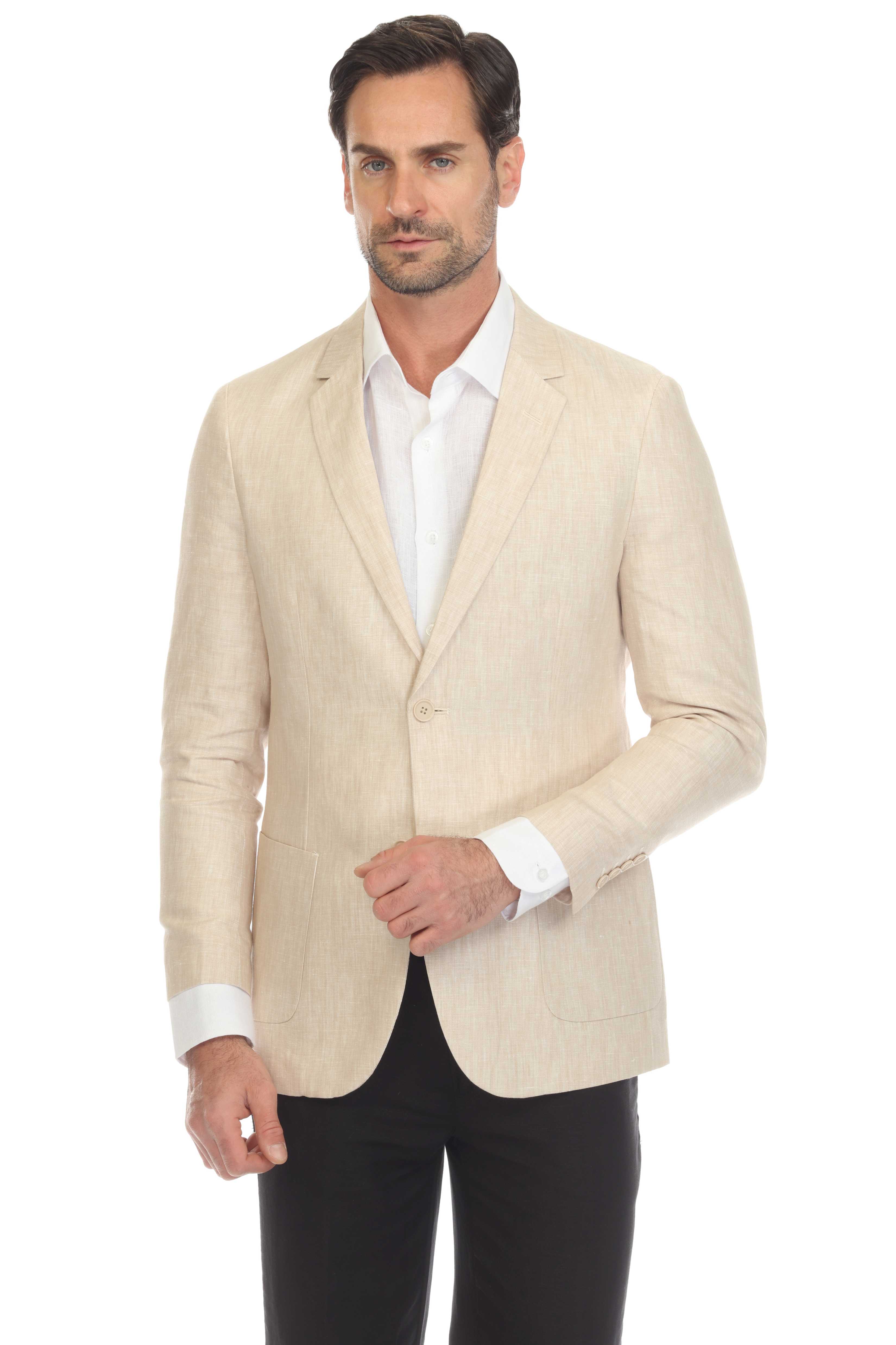 Mojito Reserve Men's Casual Modern Fit Linen Sports Jacket