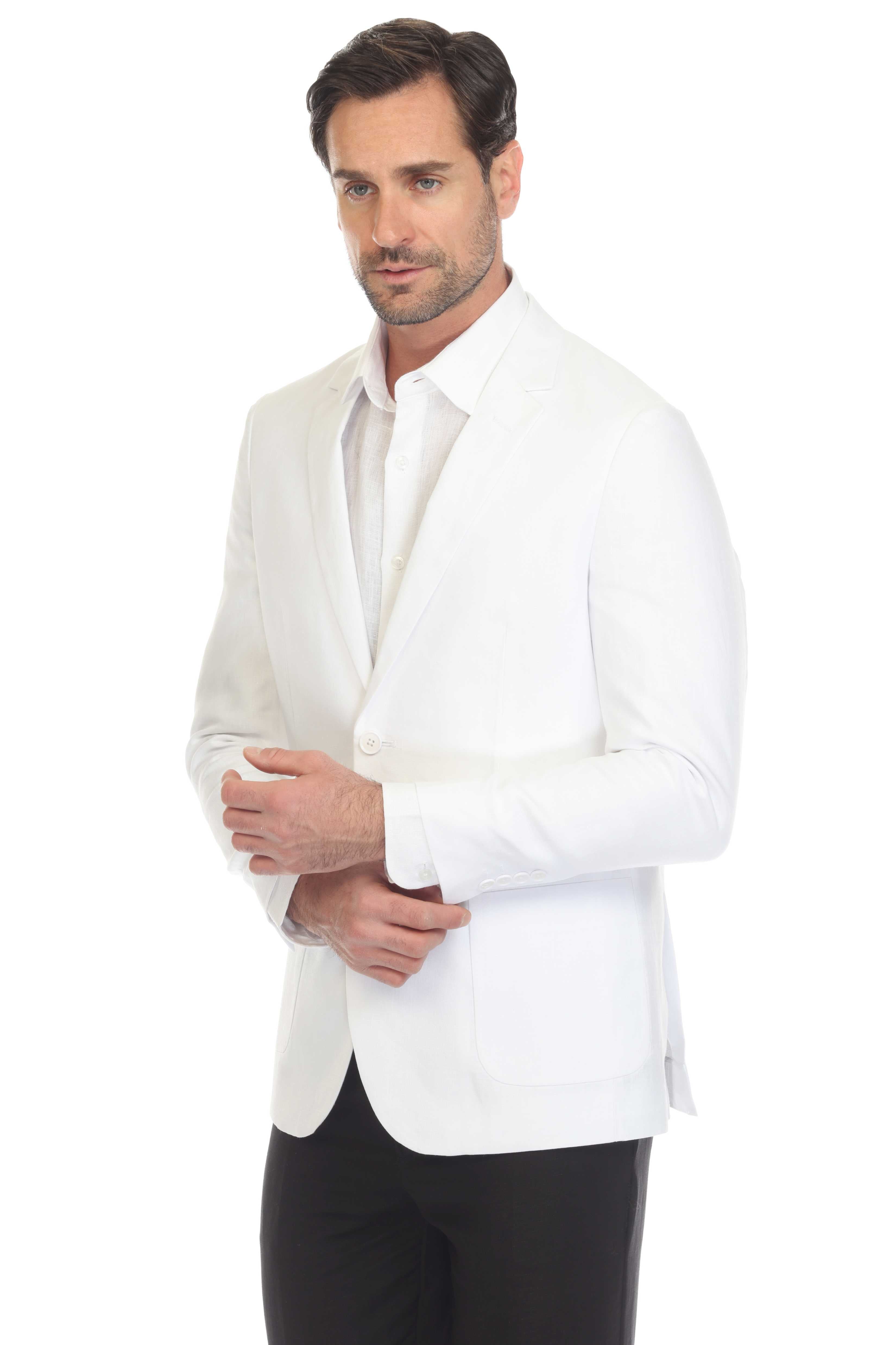 Mojito Reserve Men's Casual Modern Fit Linen Sports Jacket