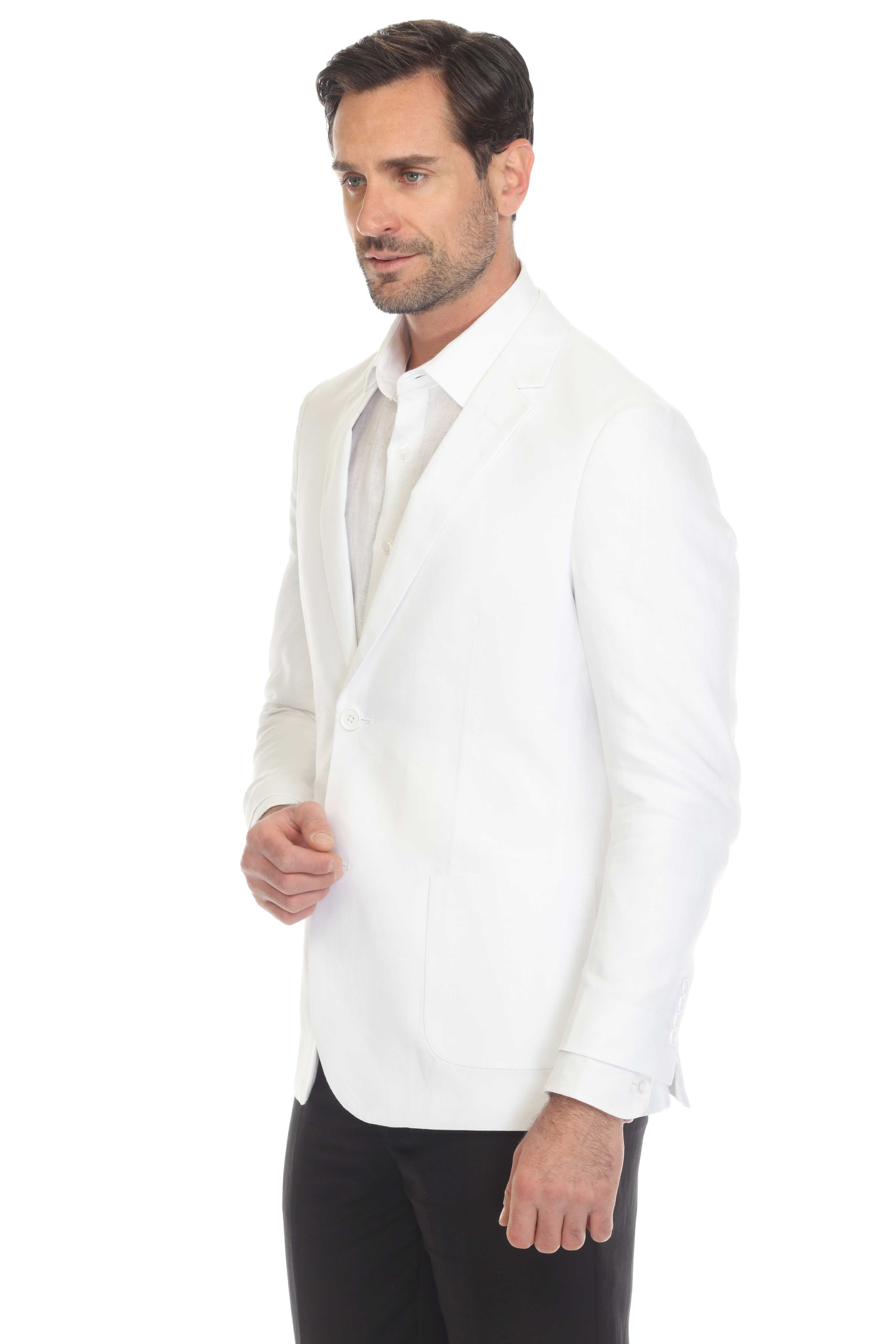 Mojito Reserve Men's Casual Modern Fit Linen Sports Jacket