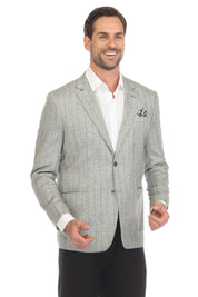 Mojito Reserve Men's Casual Modern Fit Pinstripe Sports Jacket