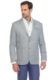 Mojito Reserve Men's Casual Modern Fit Pinstripe Sports Jacket