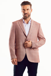 Mojito Reserve Men's Plaid Textured Knit Sports Jacket