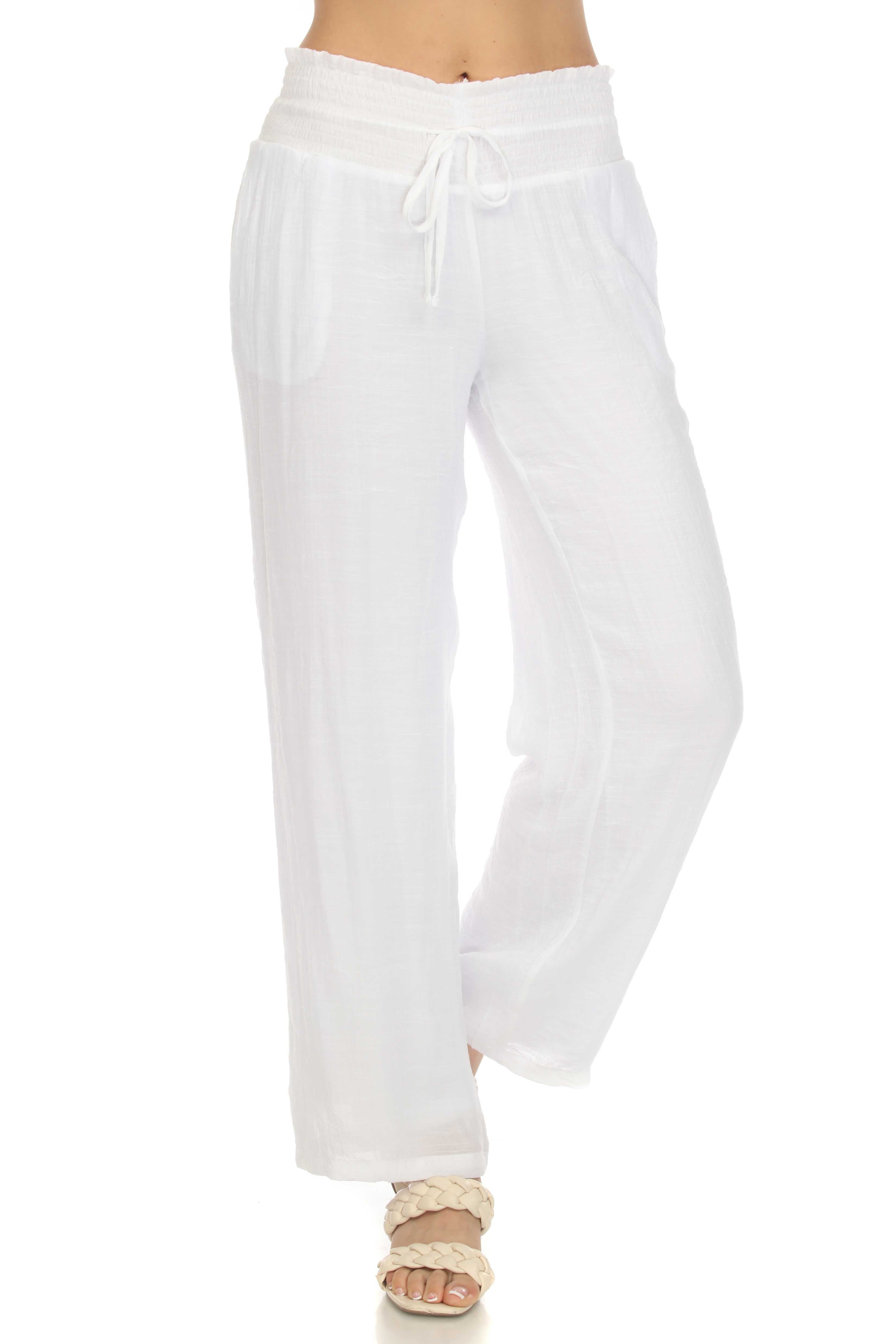 Mojito Women's Casual Resort Wear Drawstring Palazzo Pant