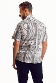 Short Sleeve Geo Print Shirt