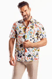 Short Sleeve Multi-Color Retro Shirt