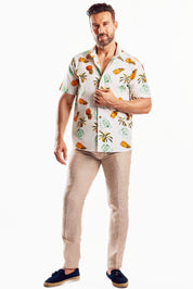 Short Sleeve Island Pine Print Shirt