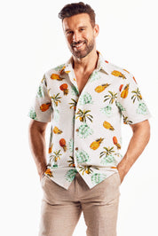 Short Sleeve Island Pine Print Shirt