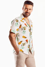 Short Sleeve Island Pine Print Shirt