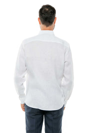 100% Linen Yarn Dyed Classic Casual Resort Style Shirt