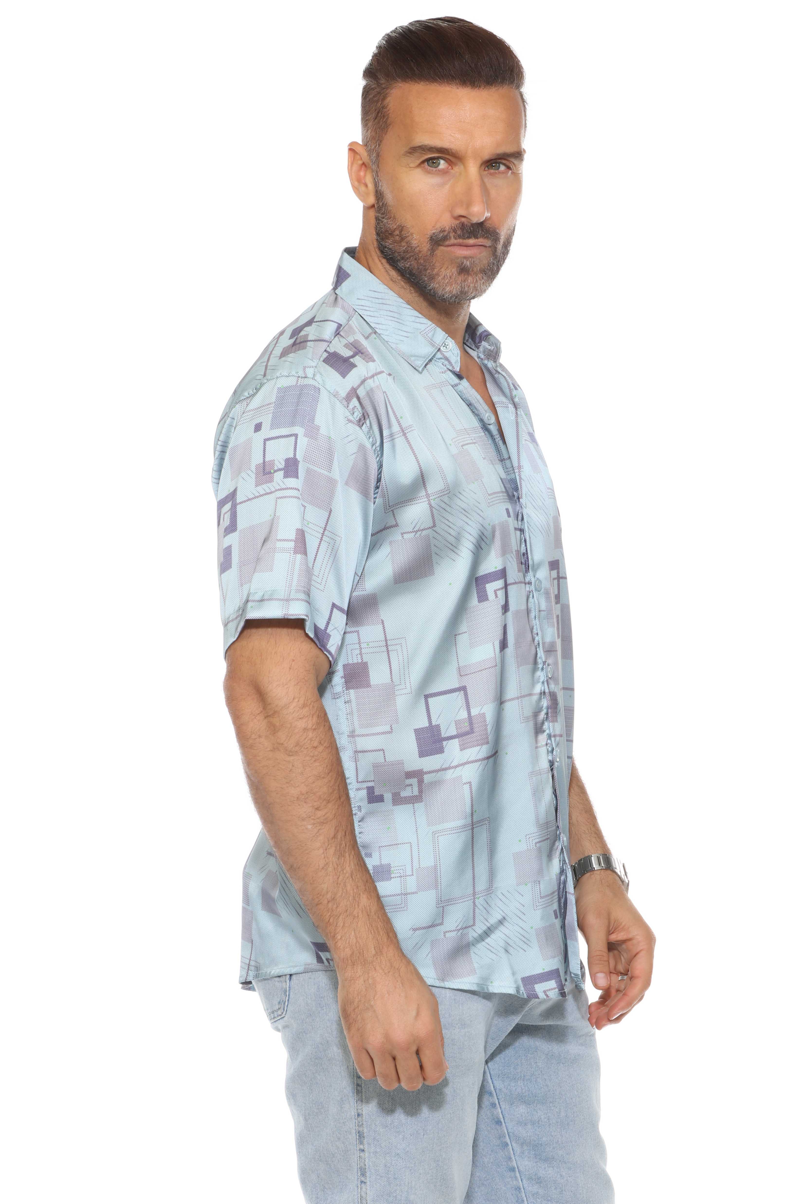 Modern Print Short Sleeve Shirt