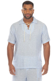 Men's Causal Beach Resort Wear Shirt, Linen Blend