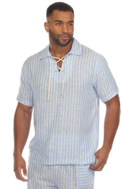 Men's Causal Beach Resort Wear Shirt, Linen Blend