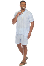 Men's Causal Beach Resort Wear Shirt, Linen Blend