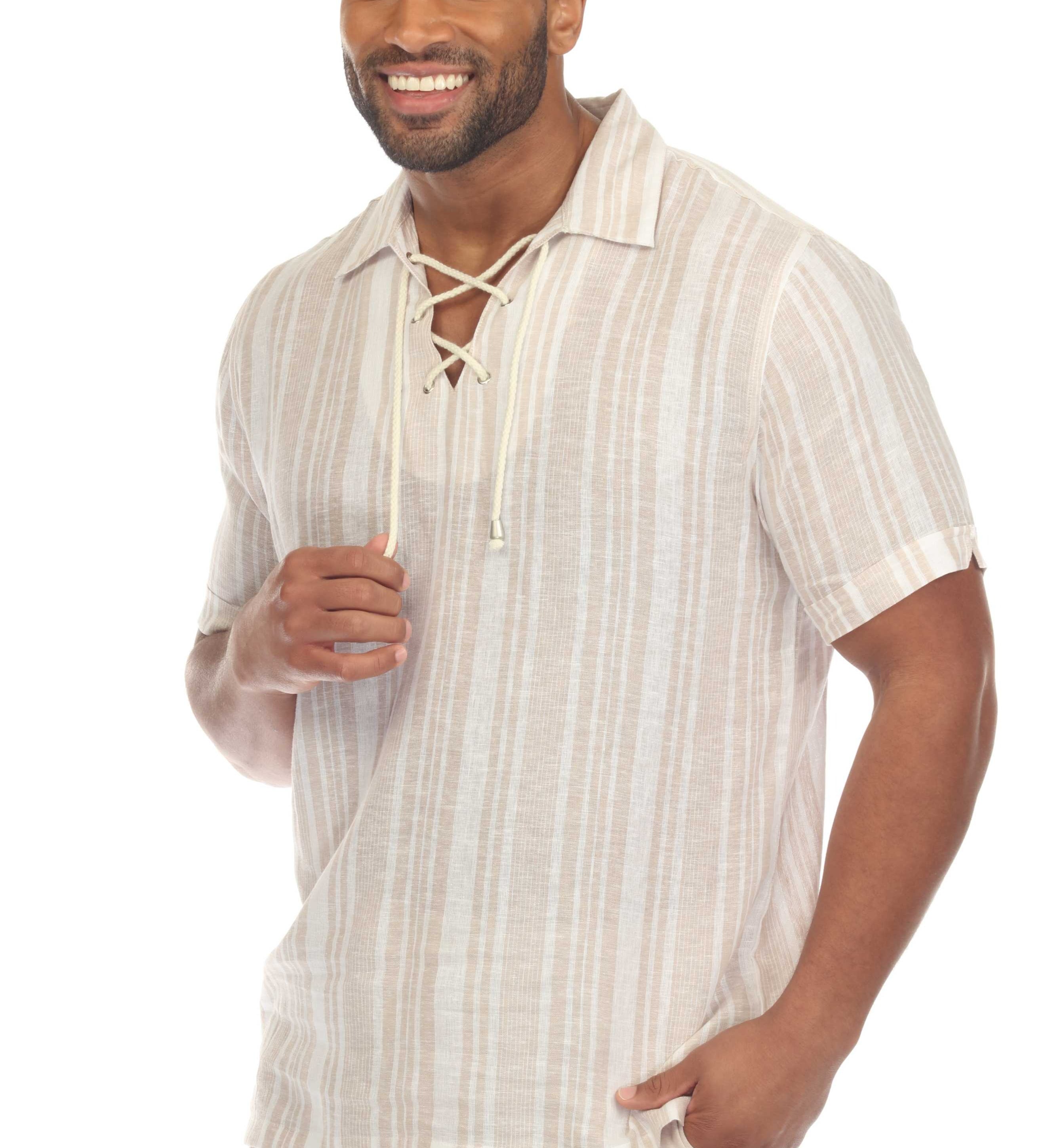 Men's Causal Beach Resort Wear Shirt, Linen Blend