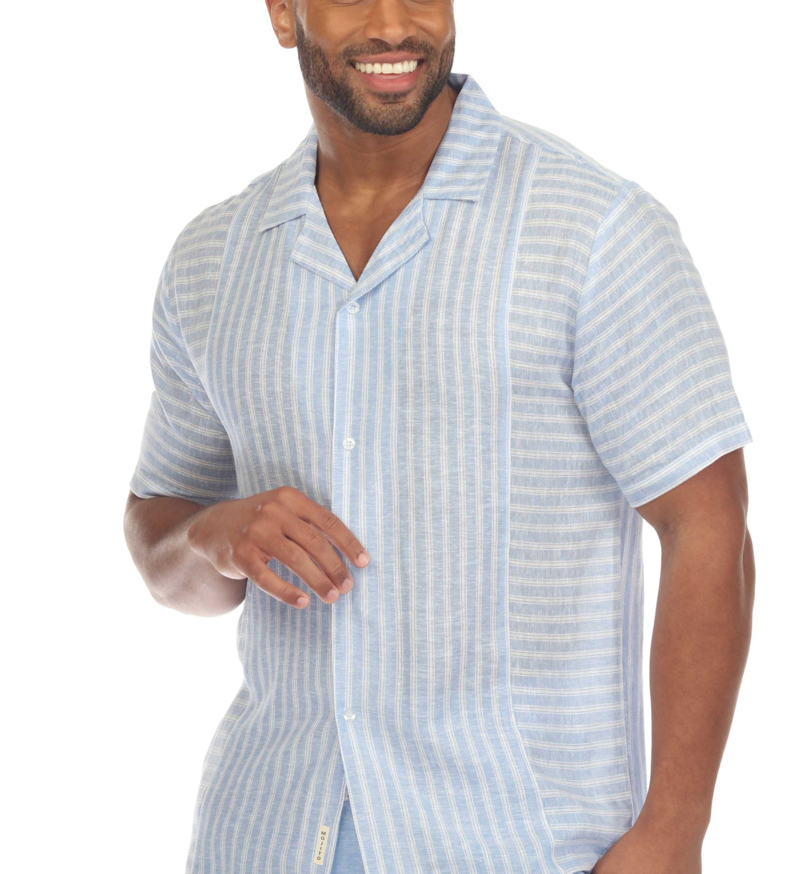 Men's Causal Beach Resort Wear Shirt, Linen Blend