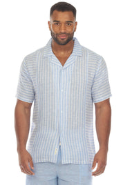 Men's Causal Beach Resort Wear Shirt, Linen Blend