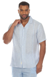 Men's Causal Beach Resort Wear Shirt, Linen Blend