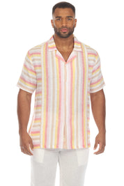 Men's Causal Beach Resort Wear Shirt, Linen Blend