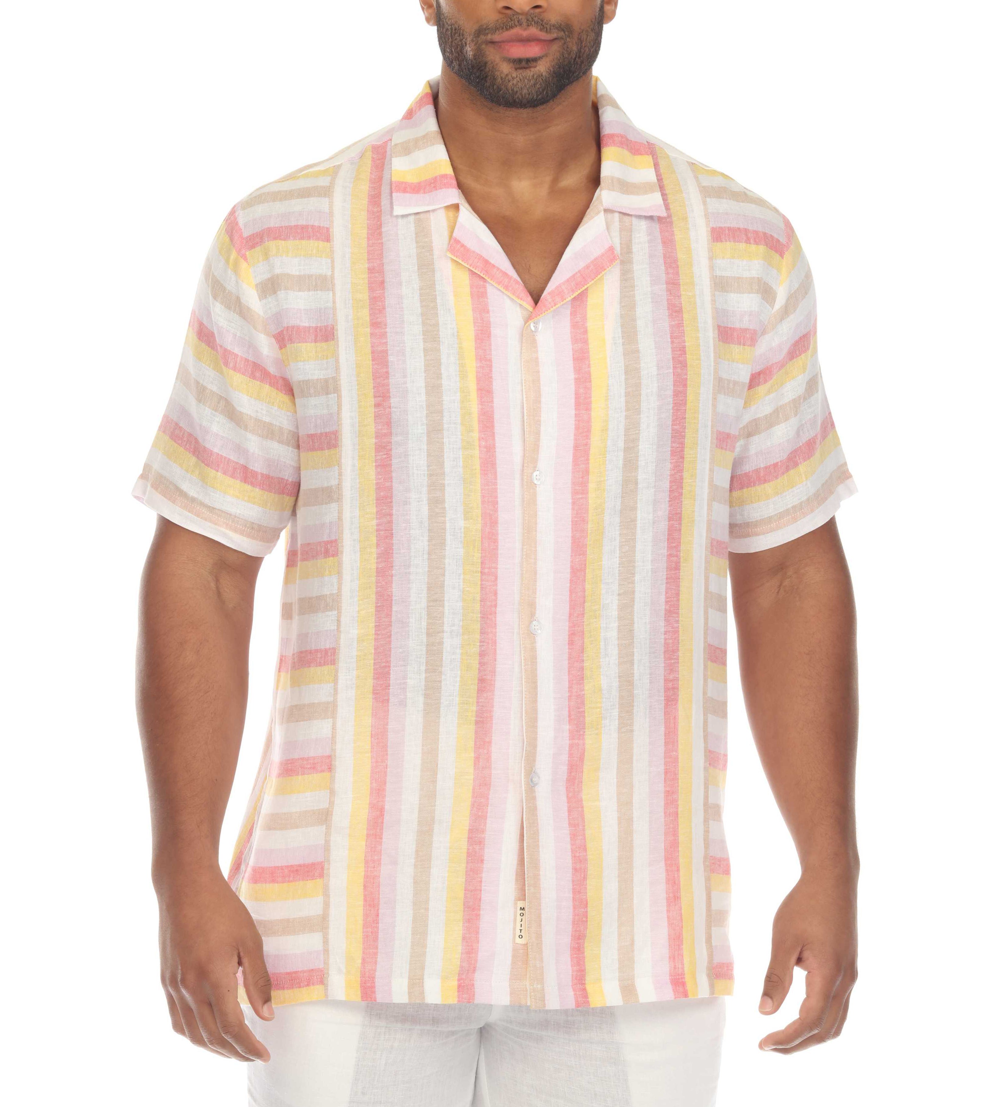 Men's Causal Beach Resort Wear Shirt, Linen Blend