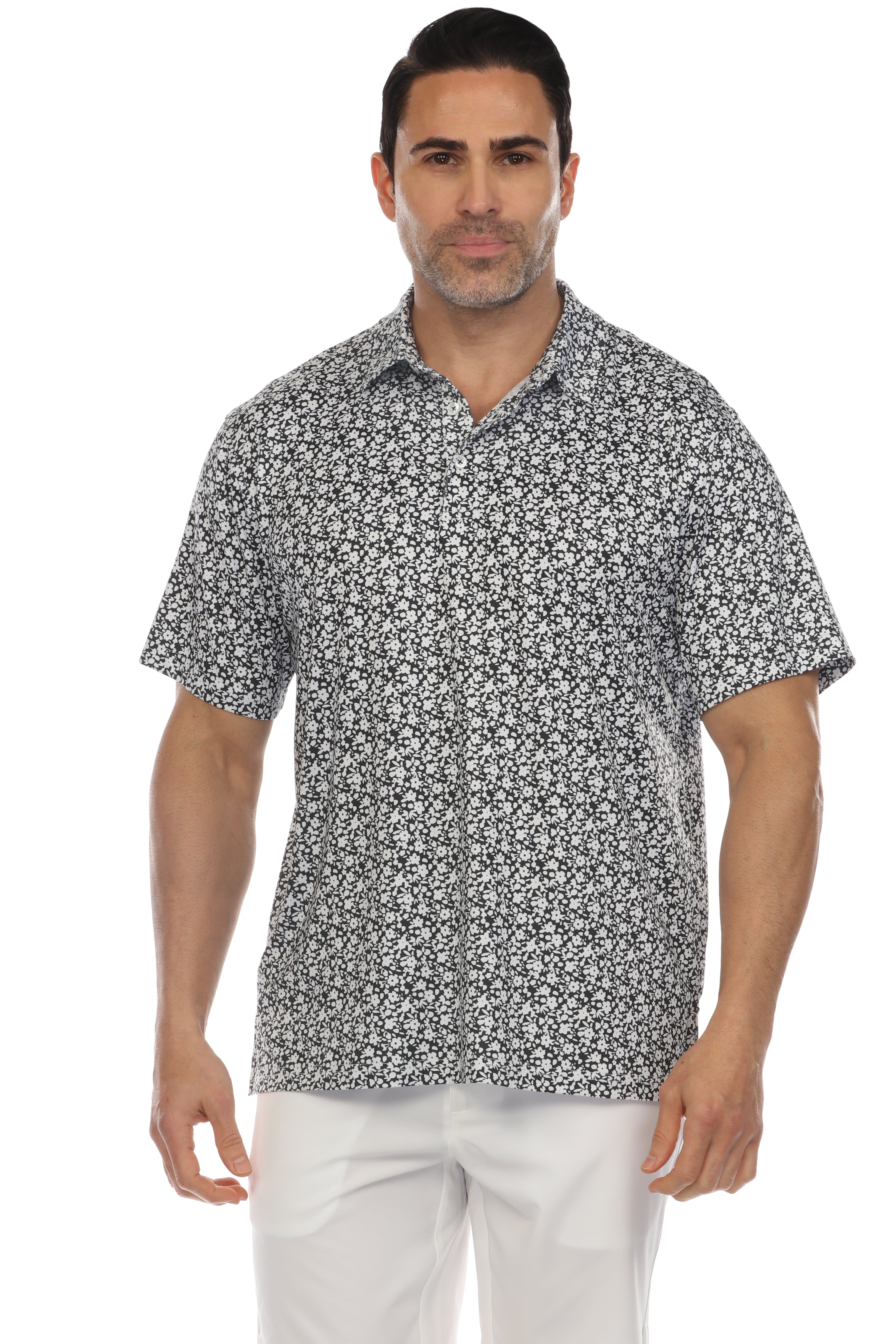 Casual Dry-Fit Polo Shirt Floral Print