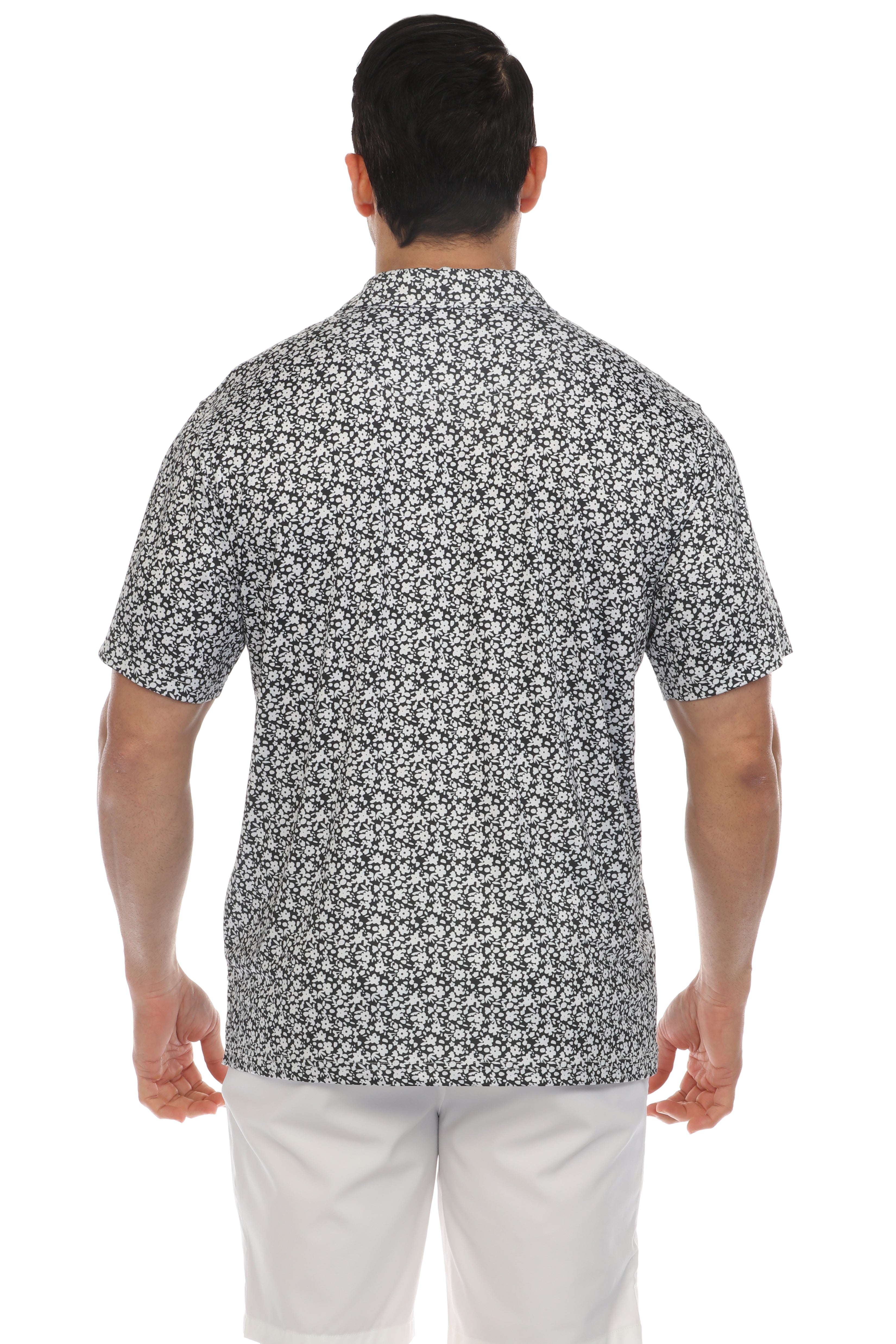 Casual Dry-Fit Polo Shirt Floral Print