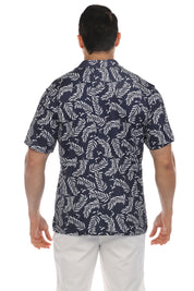 Casual Dry-Fit Polo Shirt Tropical Print