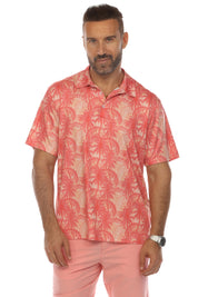 Casual Dry-Fit Polo Shirt Tropical Print