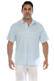 Casual Dry-Fit Polo Shirt Floral Print