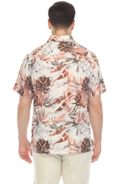 100% Linen Natural Hawaiian Short Sleeve Shirt