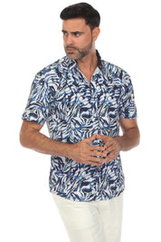 Short Sleeve Zebra Tide Print Shirt