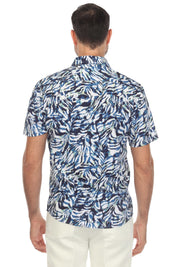 Short Sleeve Zebra Tide Print Shirt