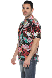 Mojito Retro Print Rayon Shirt Short Sleeve