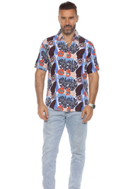 Mojito Retro Print Rayon Shirt Short Sleeve