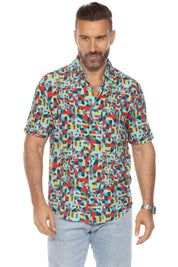 Mojito Retro Print Rayon Shirt Short Sleeve