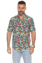 Mojito Retro Print Rayon Shirt Short Sleeve