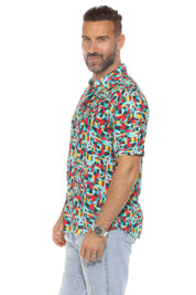 Mojito Retro Print Rayon Shirt Short Sleeve