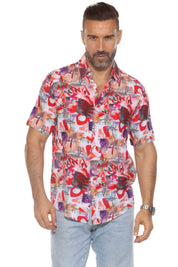 Mojito Retro Print Rayon Shirt Short Sleeve