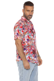 Mojito Retro Print Rayon Shirt Short Sleeve