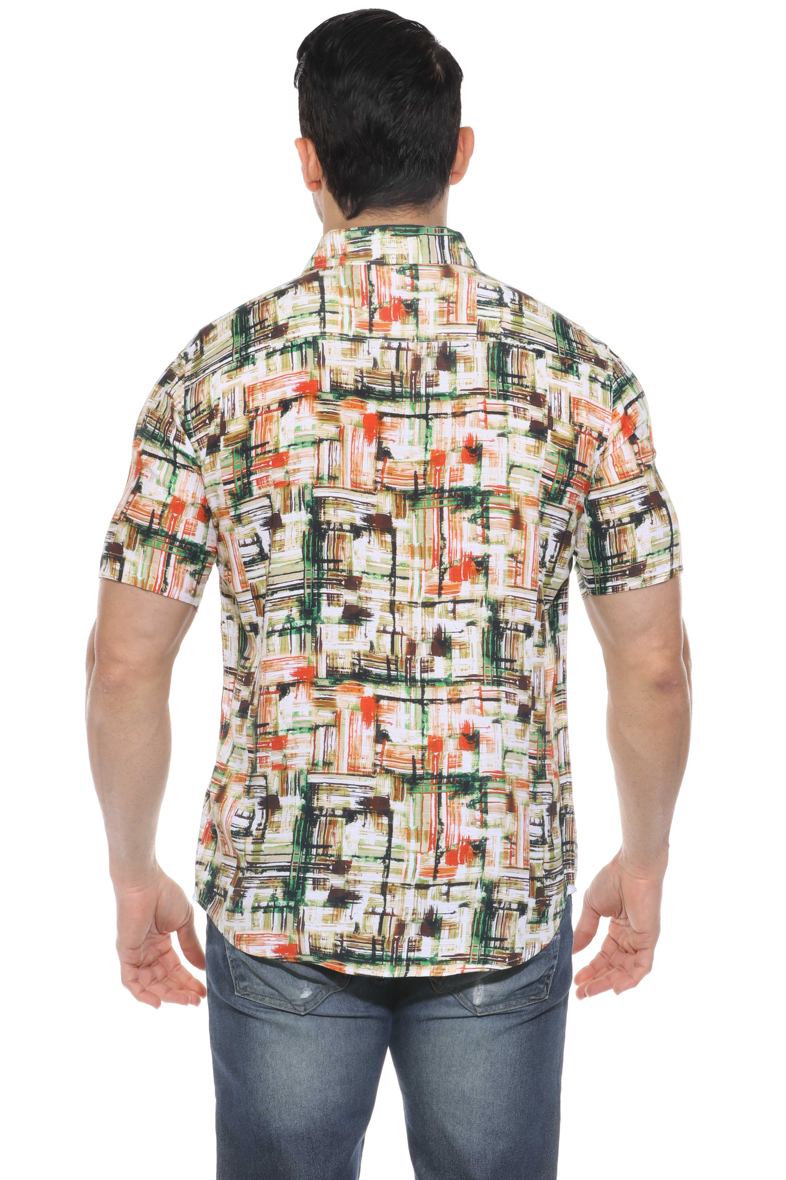 Mojito Retro Print Rayon Shirt Short Sleeve