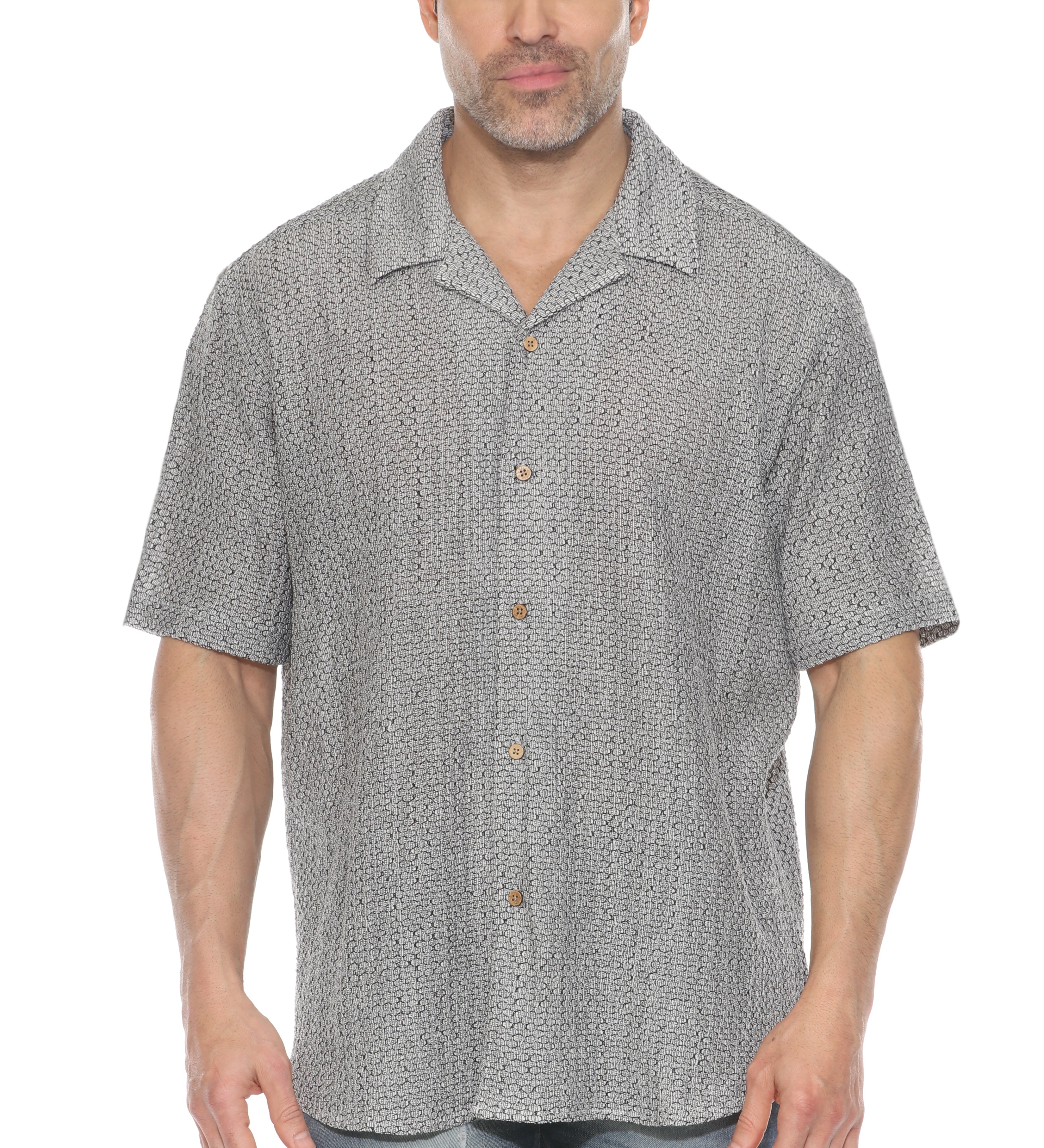 Casual Cable Knit Button Up Shirt