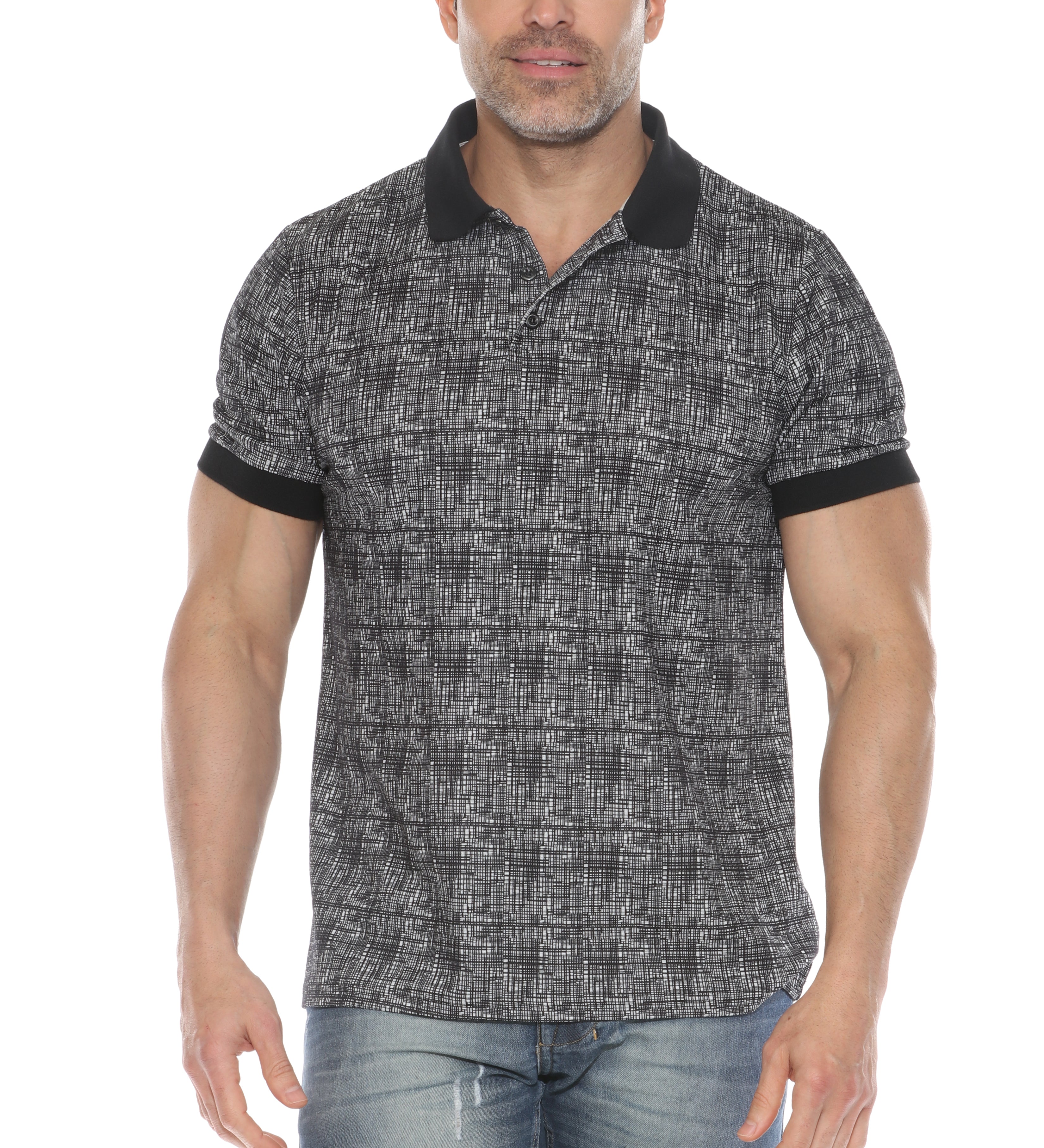 Casual Stylish Textured Polo Shirt