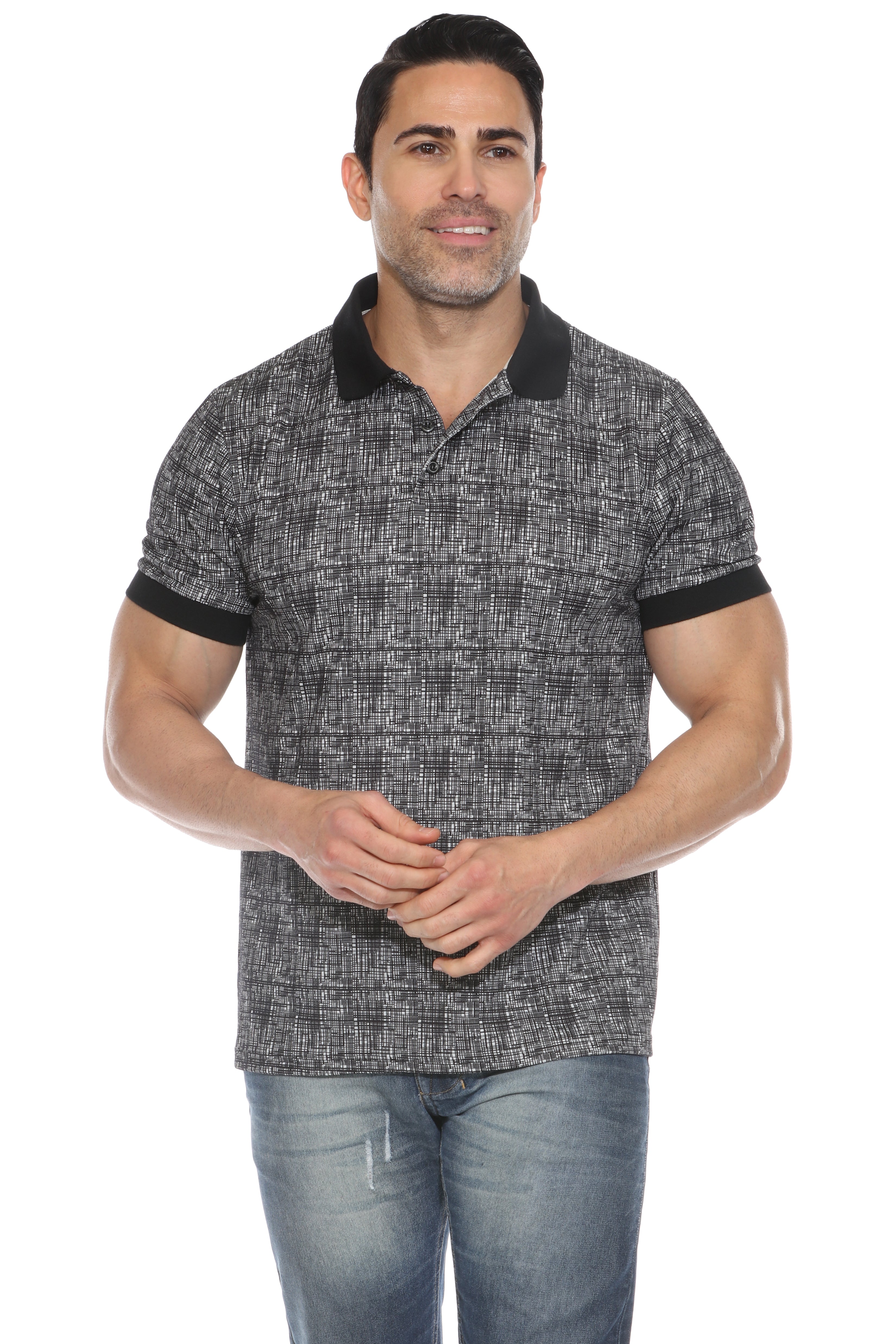 Casual Stylish Textured Polo Shirt