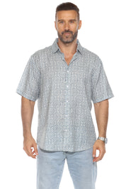 Modern Mosaic Print Short Sleeve Shirt