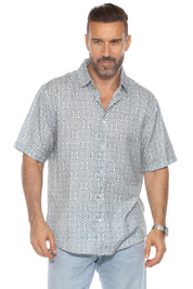 Modern Mosaic Print Short Sleeve Shirt