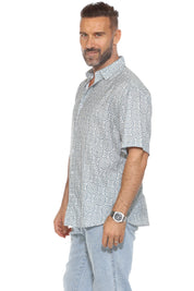 Modern Mosaic Print Short Sleeve Shirt