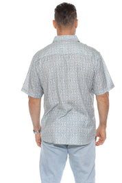 Modern Mosaic Print Short Sleeve Shirt