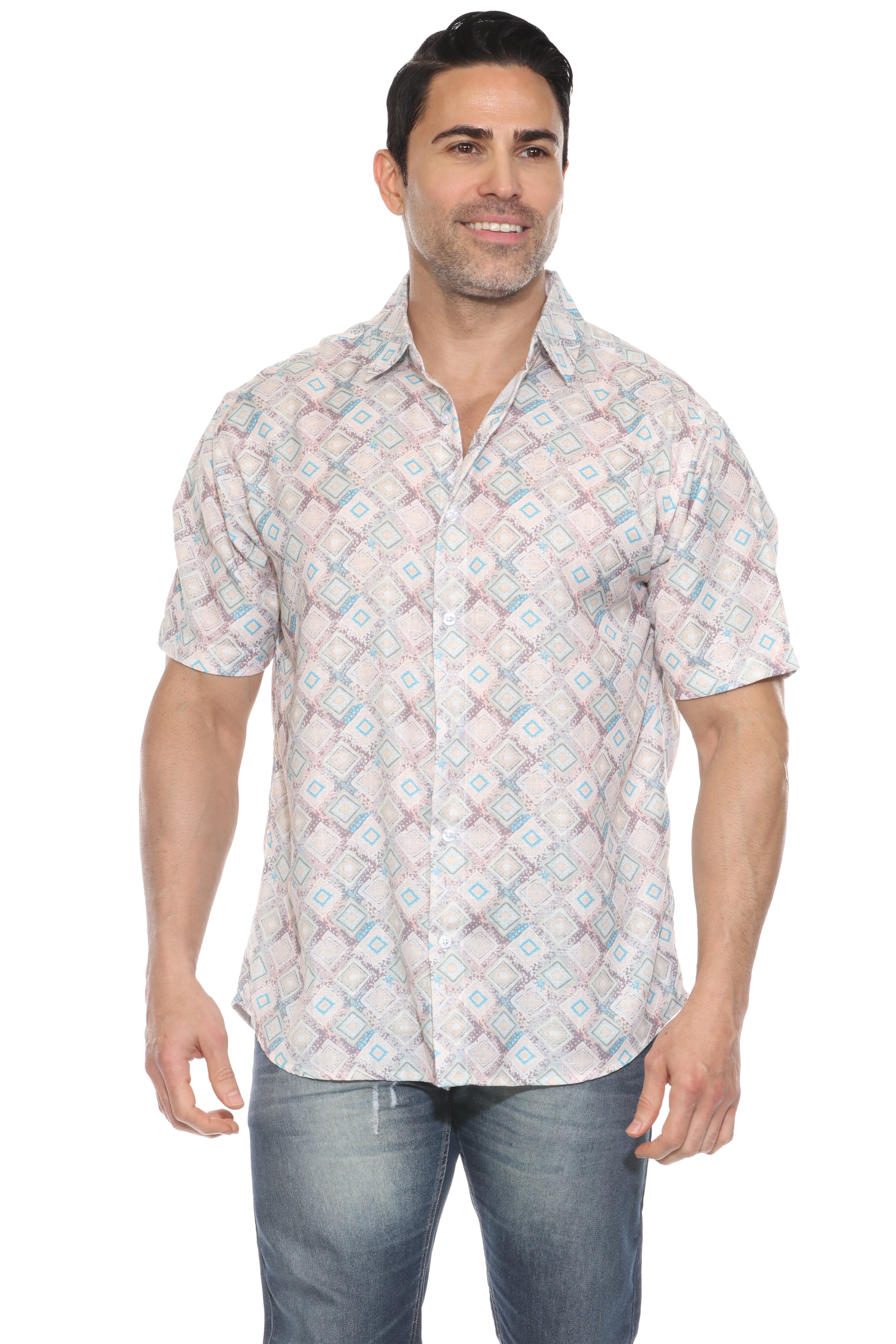 Casual Modern Print Short Sleeve Shirt