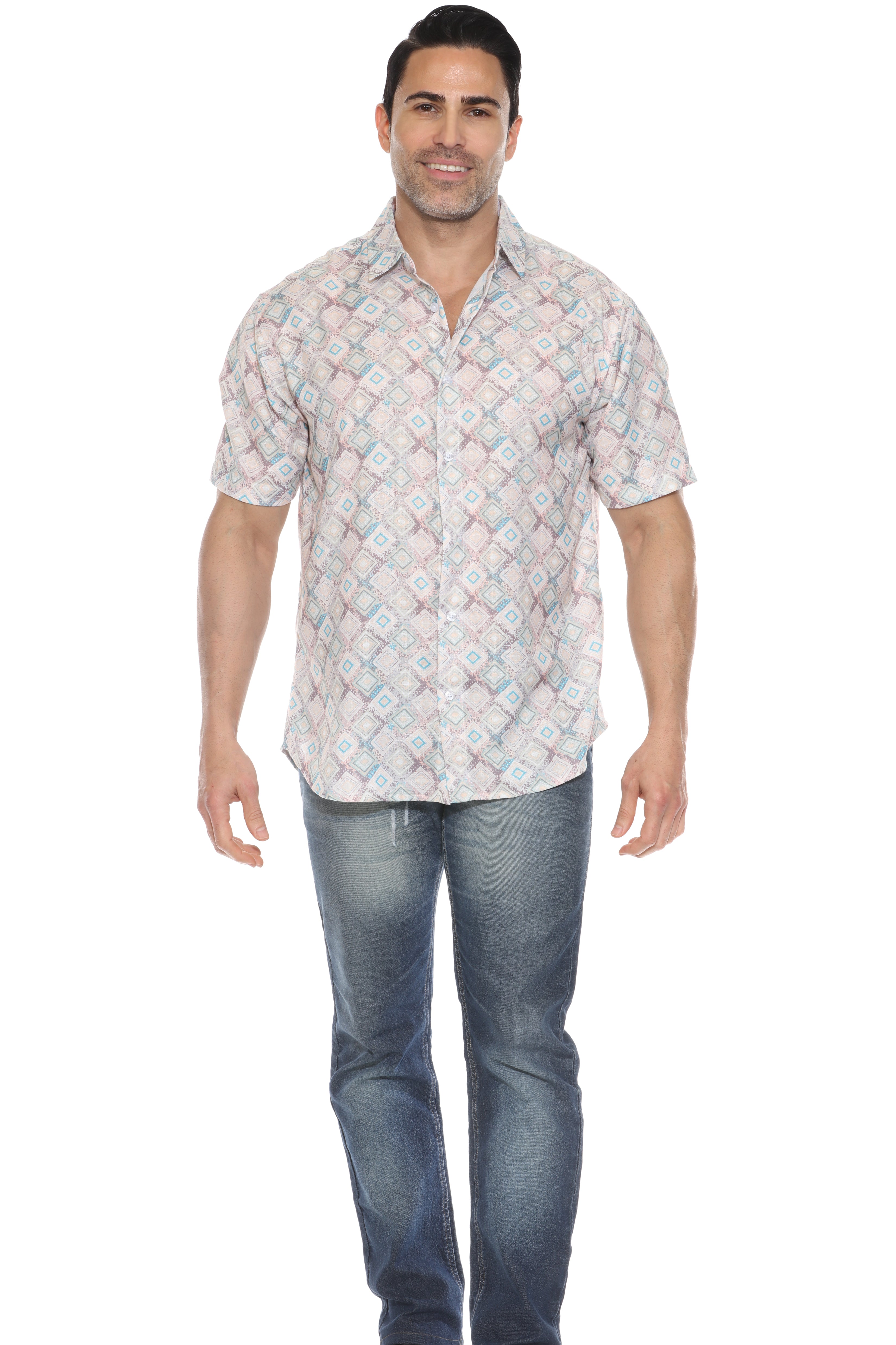 Casual Modern Print Short Sleeve Shirt