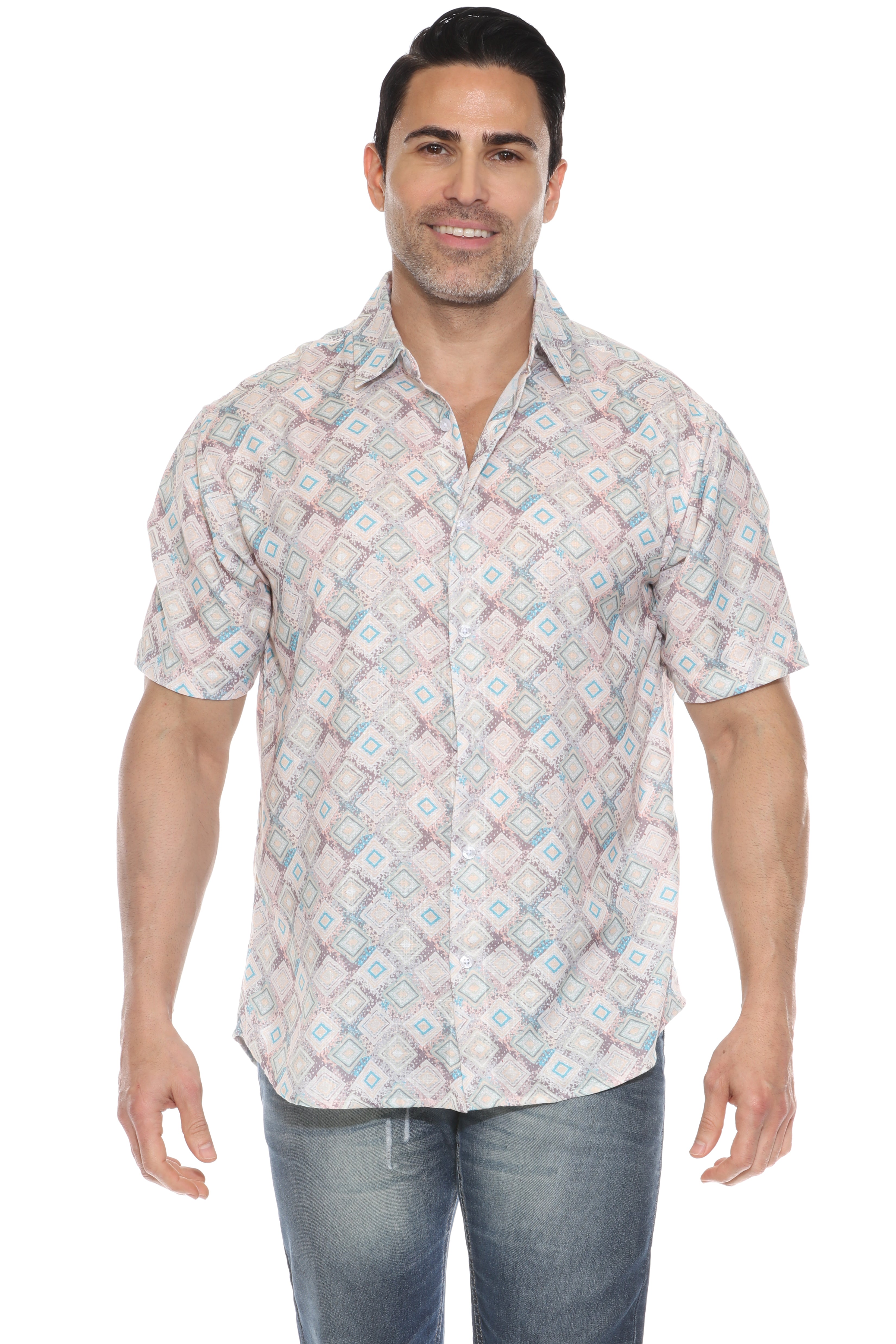 Casual Modern Print Short Sleeve Shirt